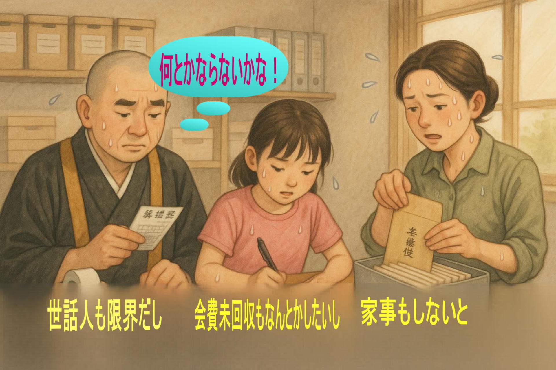 護持会会計の負担軽減｜世話人の高齢化対策